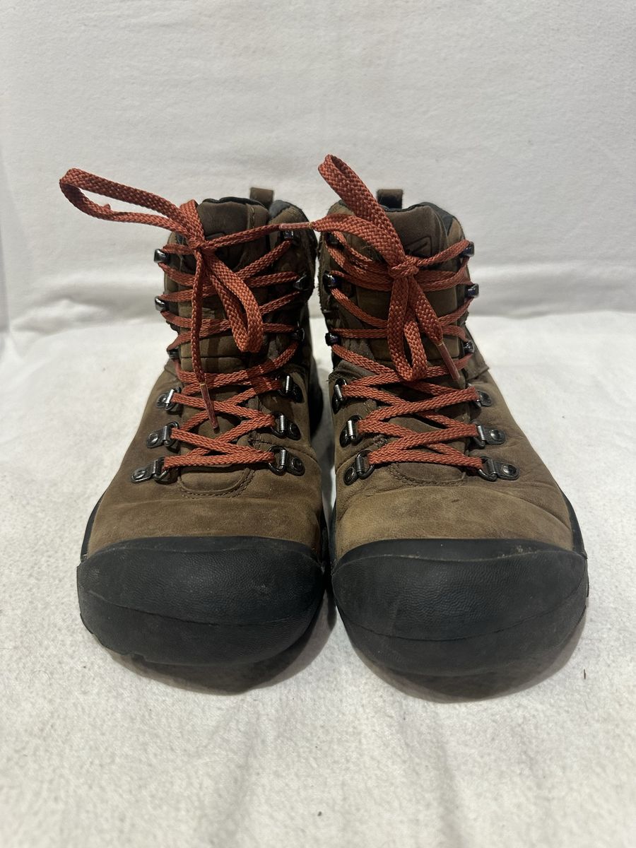 Keen youth size 6 brown Leather waterproof mid hiking boots