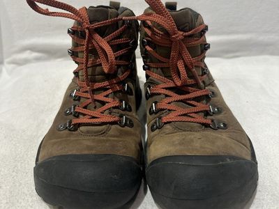Keen youth size 6 brown Leather waterproof mid hiking boots
