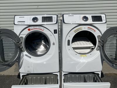 Samsung Washer & Electric Dryer With Steam Options-Free Local Delivery.