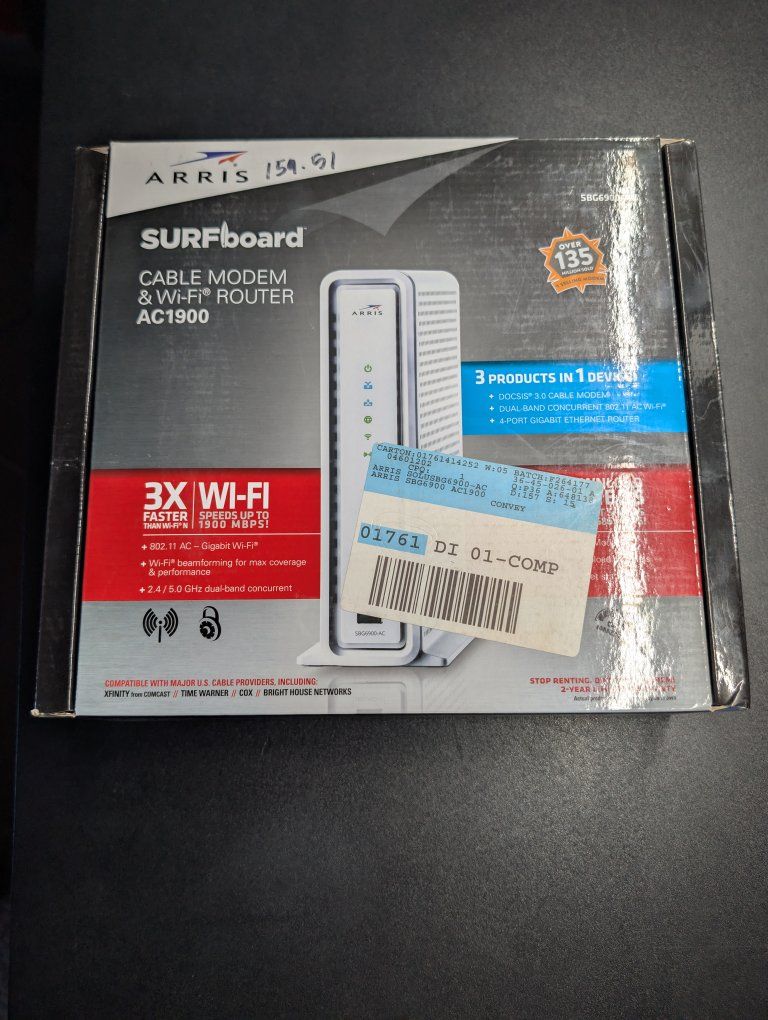 Arris SURFboard SBG6900-AC AC1900 Dual-Band Wi-Fi