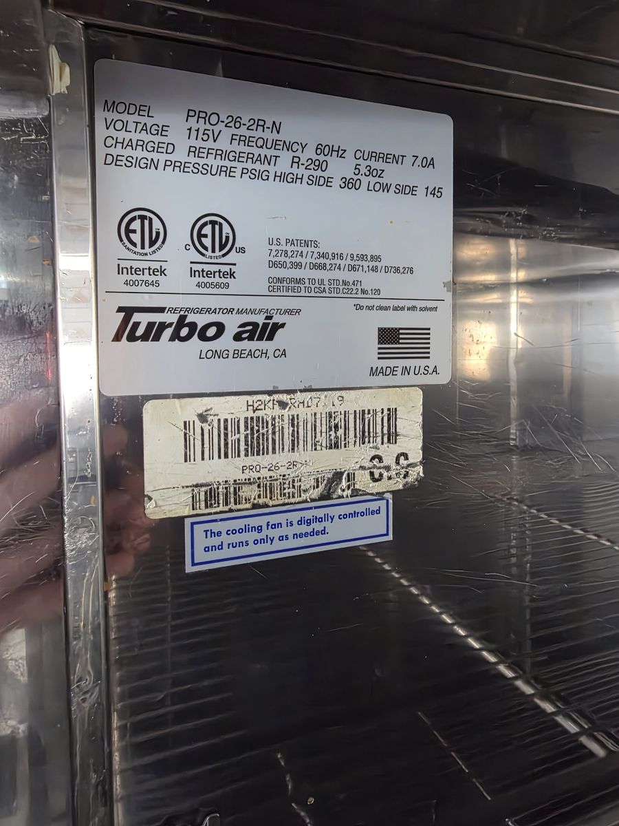 Commercial fridge and freezer