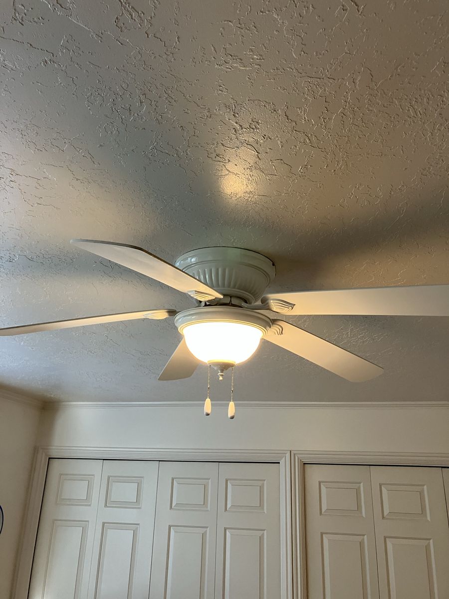 White 52" 5-Blade Ceiling Fan w/ Reversible Blades & Dimmable Light - Multi-Speed