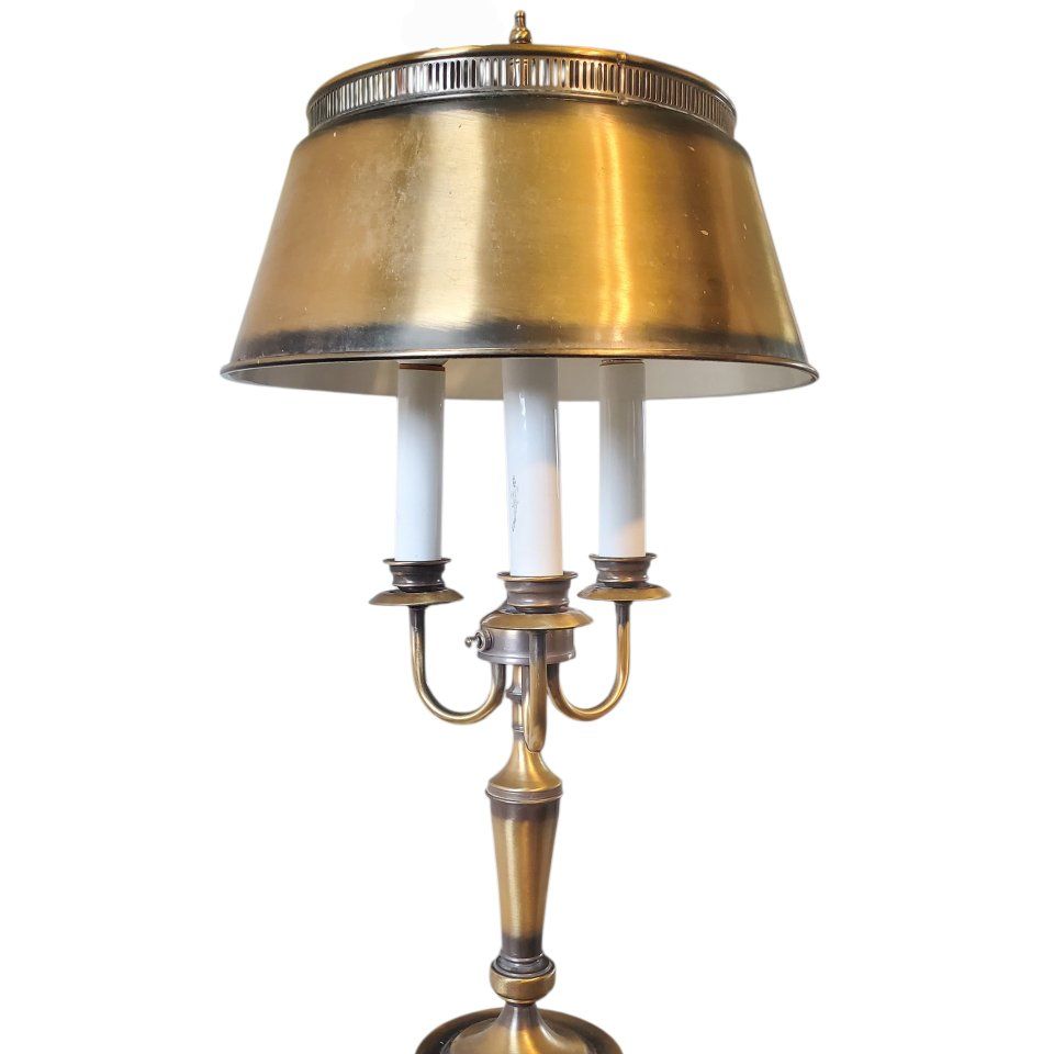 Vintage French Bouillotte Desk Lamp