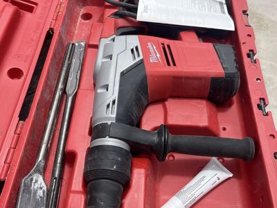 Milwaukee Rotary Hammer Drill Kit with Chisels and Case - Powerful Corded Electric Tool