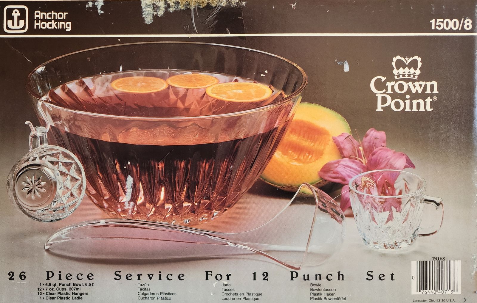 Glass Punch Bowl Set