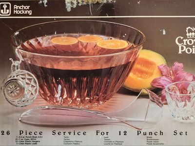 Glass Punch Bowl Set