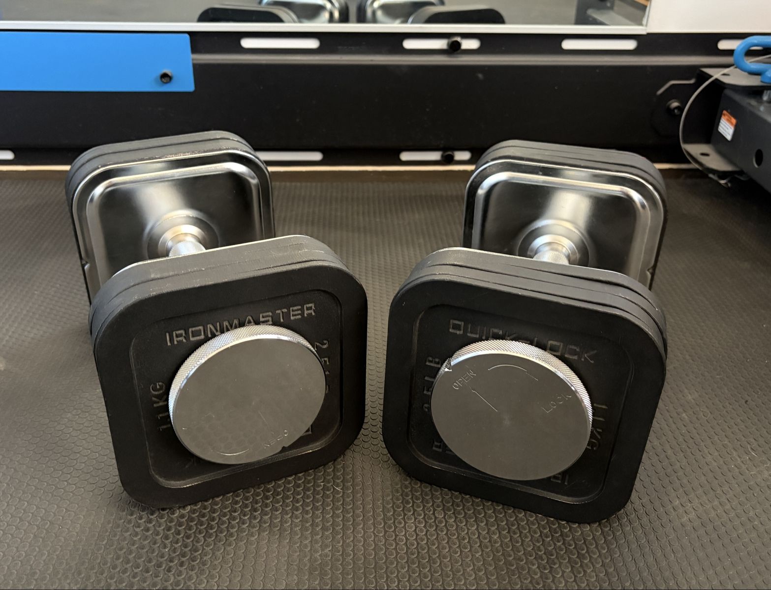 Set of 45lb Ironmaster Adjustable Dumbbells