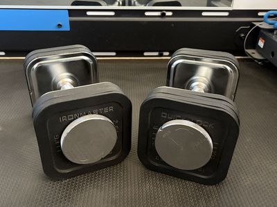 Set of 45lb Ironmaster Adjustable Dumbbells