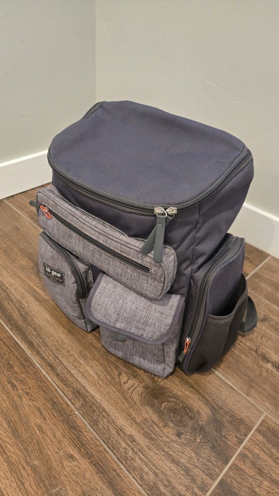 bb gear Gray Diaper Bag Backpack with Insulated Pocket