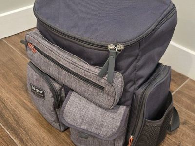 bb gear Gray Diaper Bag Backpack with Insulated Pocket