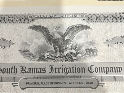 South Kamas Irrigation Company 1.25 A Shares