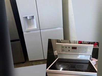 Lg refrigerator and electric stove