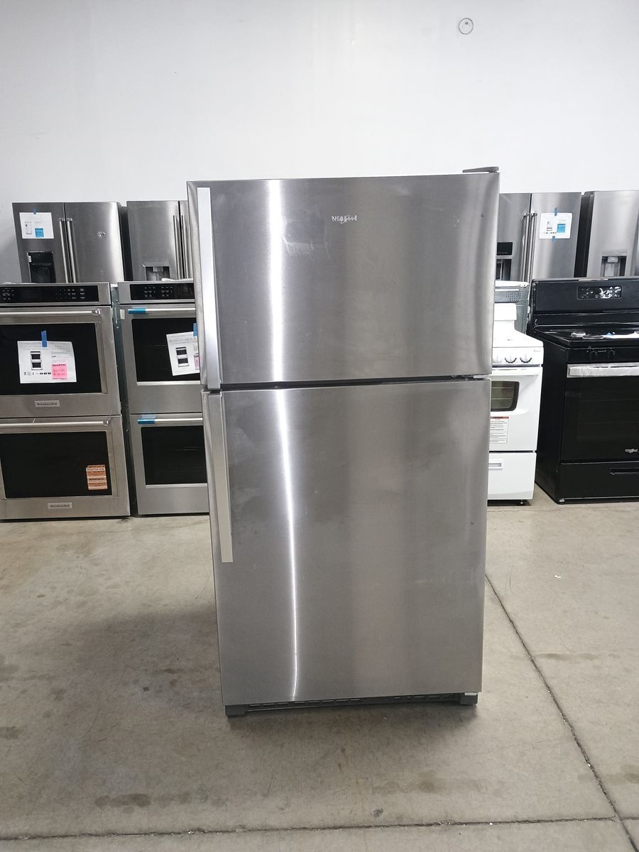 NEW WHIRLPOOL 18.2 C FT STAINLESS TOP FREEZER