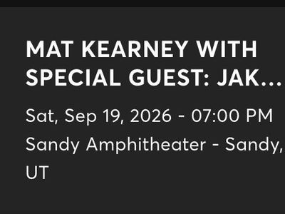 Mat Kearney concert tickets!