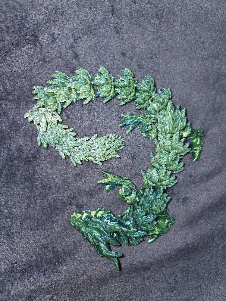 3d printed dragon emerald green