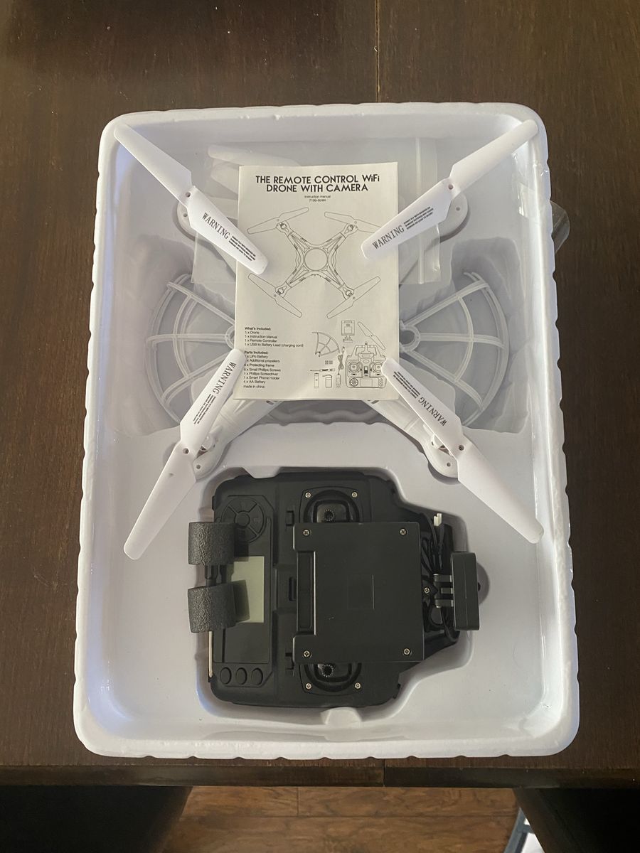 Remote Control WiFi Drone with Camera - White 2.4G Quadcopter for Aerial Fun