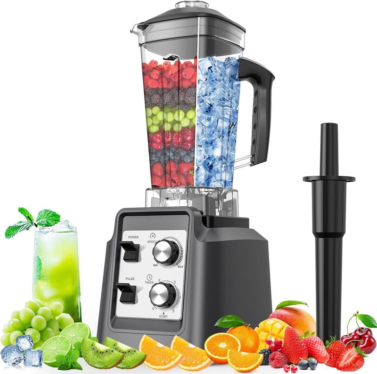 1800W Blender, 68 Oz Capacity, Silver - MSRP $340