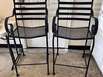 Metal Outdoor Tall Bar Stools
