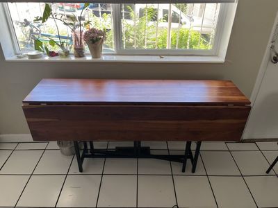 Crate And Barrel Acacia Origami Dining Table