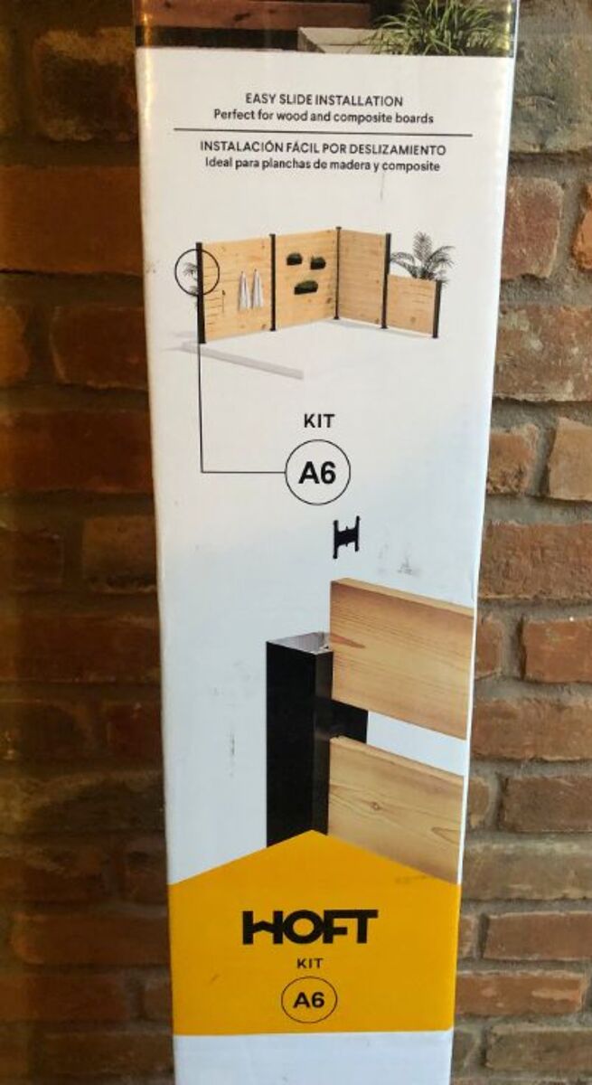 End Post Kit 73 in. x 3 in. x 3 in. Black Aluminum Deck Fence End Post and Hardware Kit A6