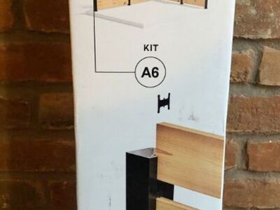 End Post Kit 73 in. x 3 in. x 3 in. Black Aluminum Deck Fence End Post and Hardware Kit A6