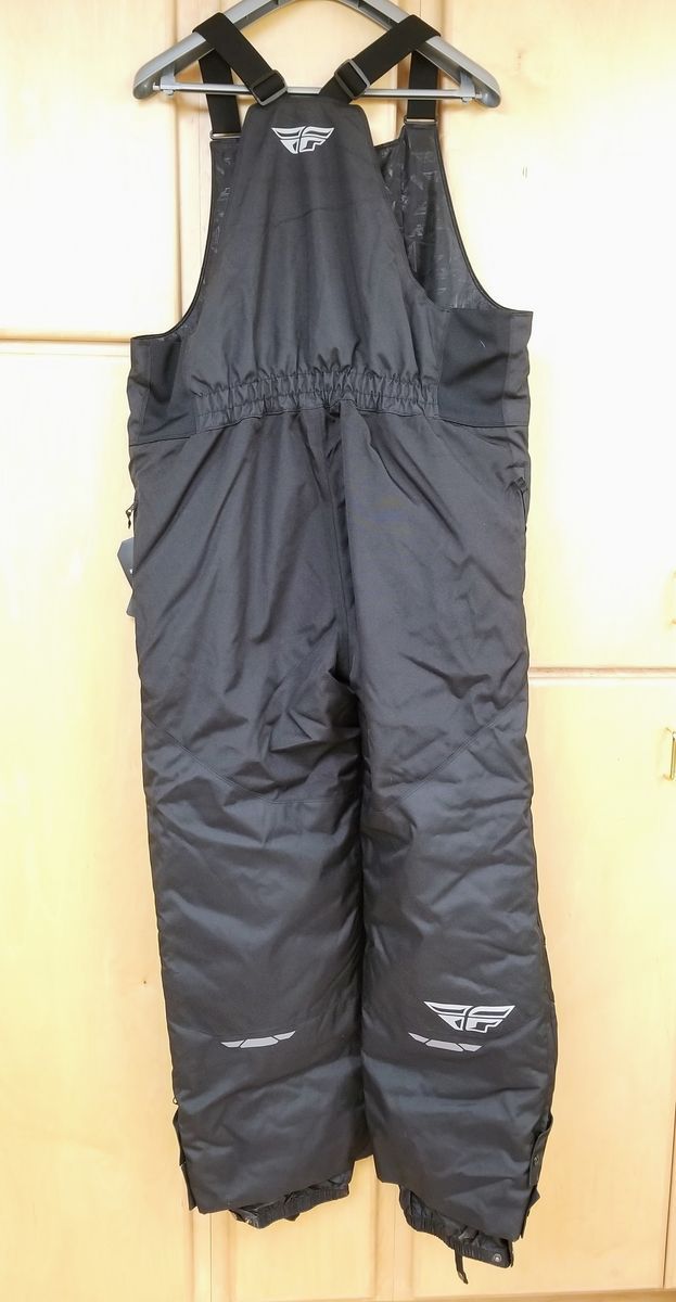 Has a cut - Fly Racing Aurora Bib (Black/Black, 3X-Large) (470-44003X)