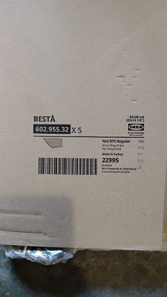 Ikea glass shelves (Besta)