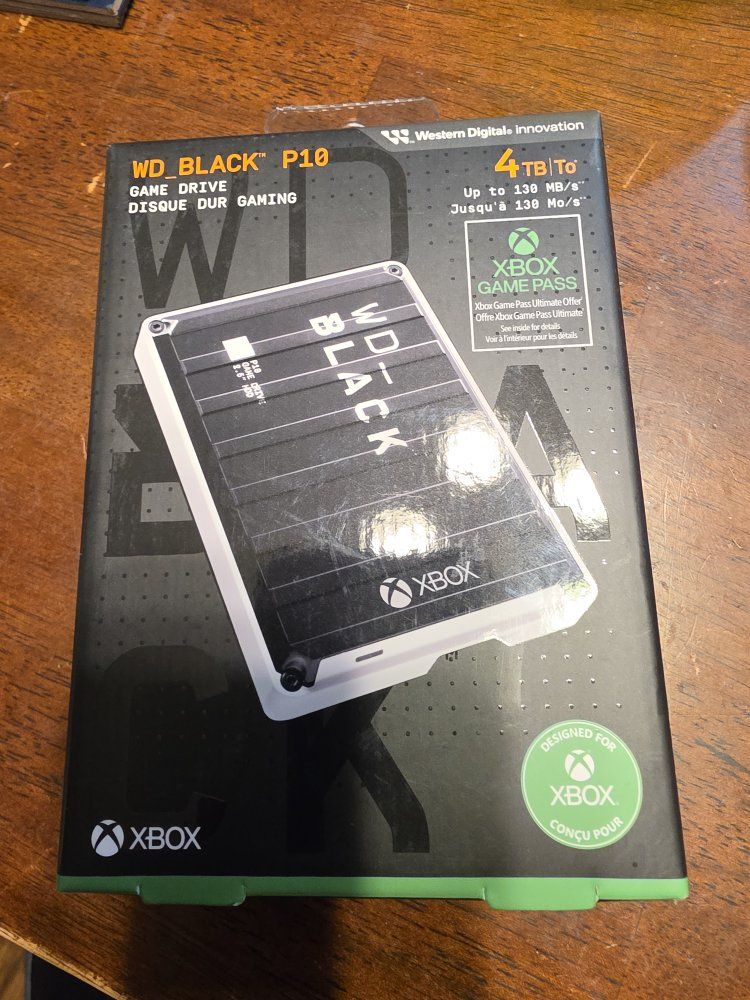WD Black P10 4TB USB 3.2 Portable External Hard Drive for Xbox One & Series X|S