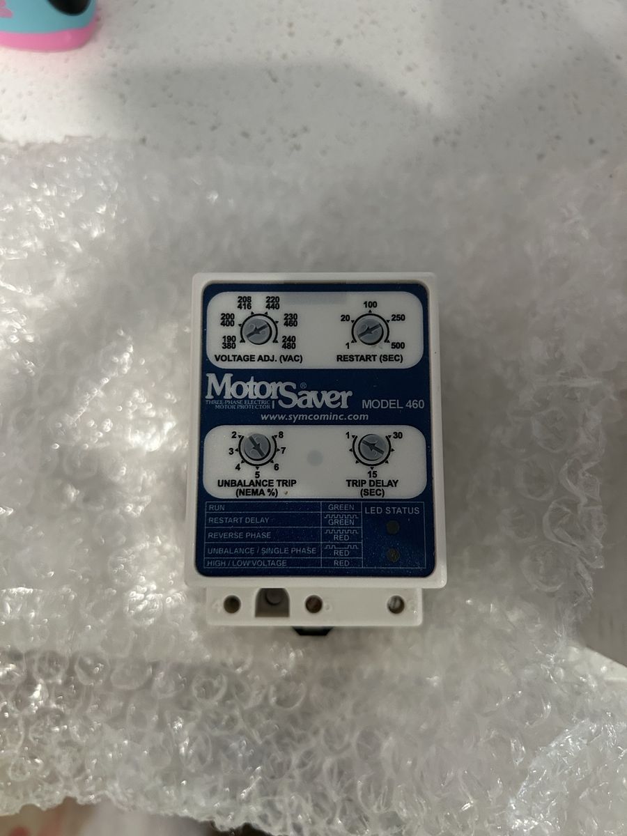 SymCom MotorSaver Model 460 Three-Phase Electric Motor Protector Made in USA