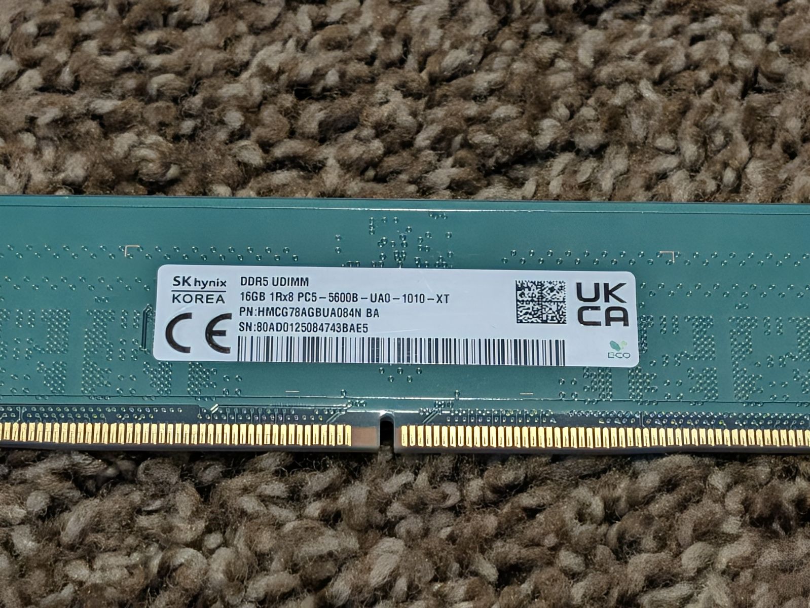 NEW SK Hynix 16GB DDR5 5600MHz Desktop RAM Stick
