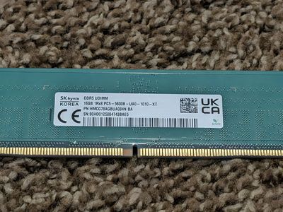 NEW SK Hynix 16GB DDR5 5600MHz Desktop RAM Stick
