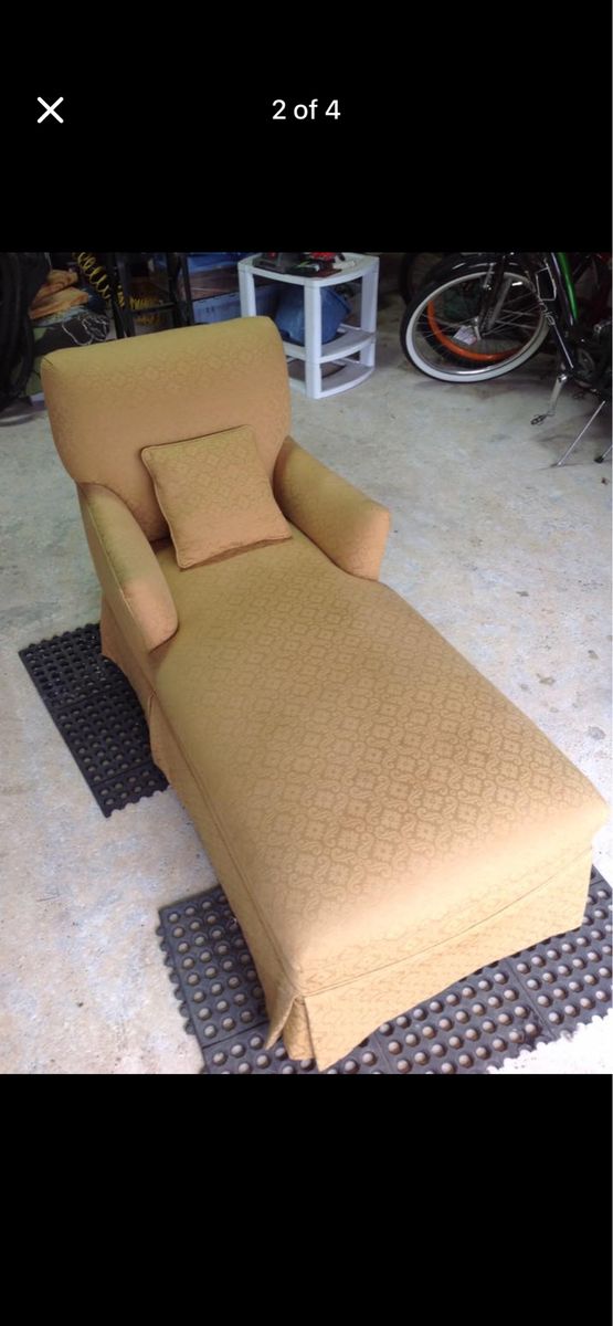 Vintage Reupholstered Chaise Lounge
