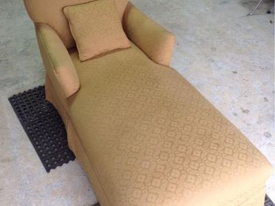 Vintage Reupholstered Chaise Lounge