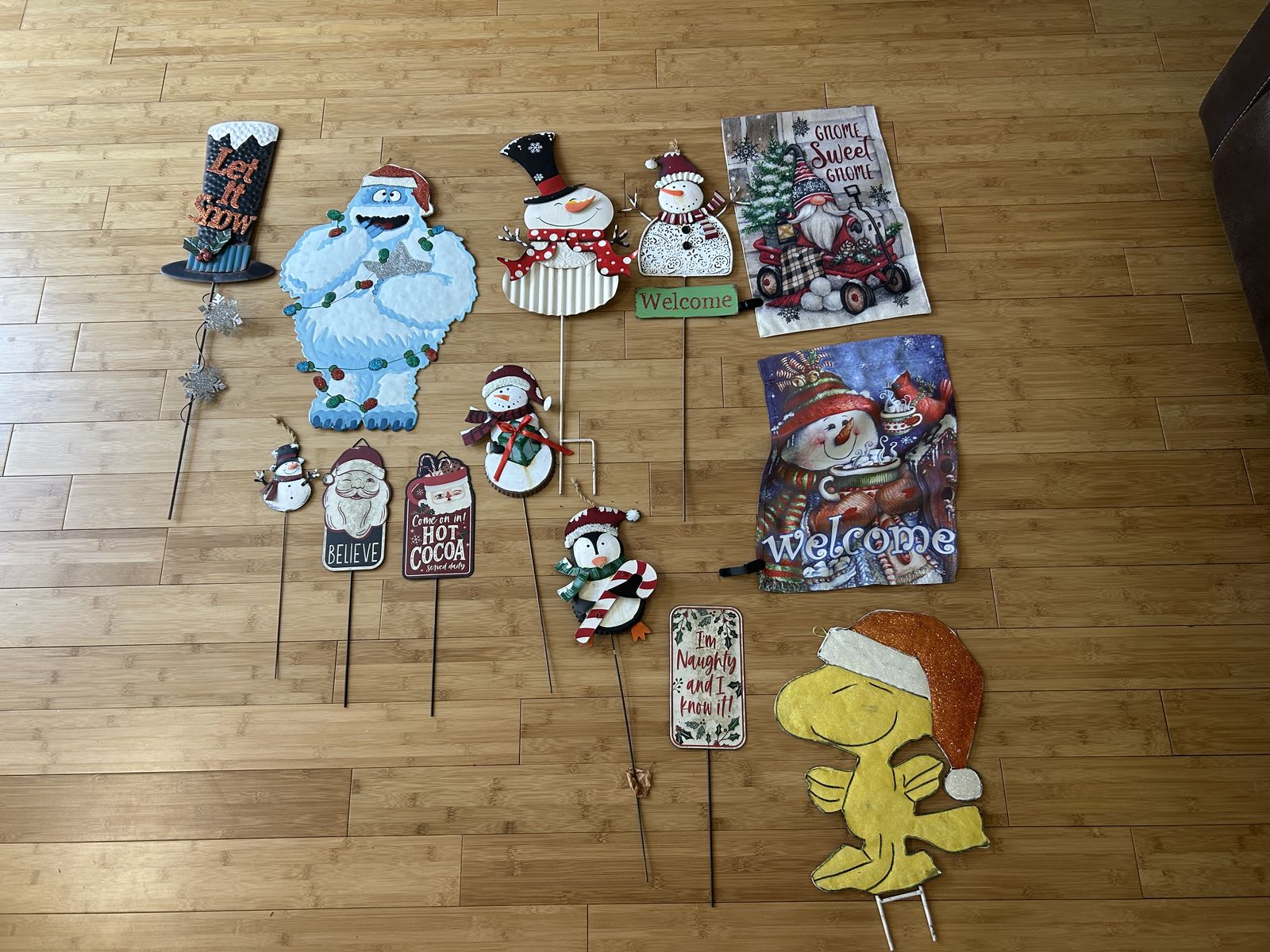 Lot of Christmas outside decorations