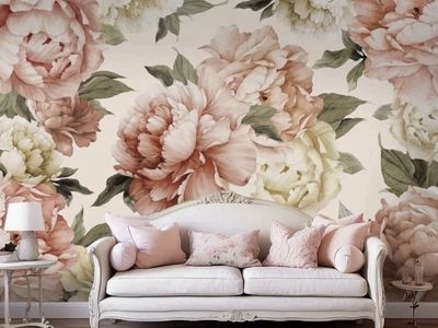 Peony Wallpaper 95”x151”