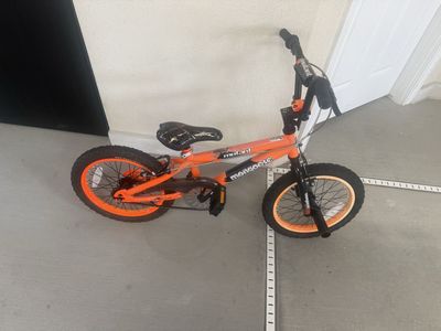 16 inch Mongoose Mutant Kids' BMX Bike - Orange/Black, Used Condition
