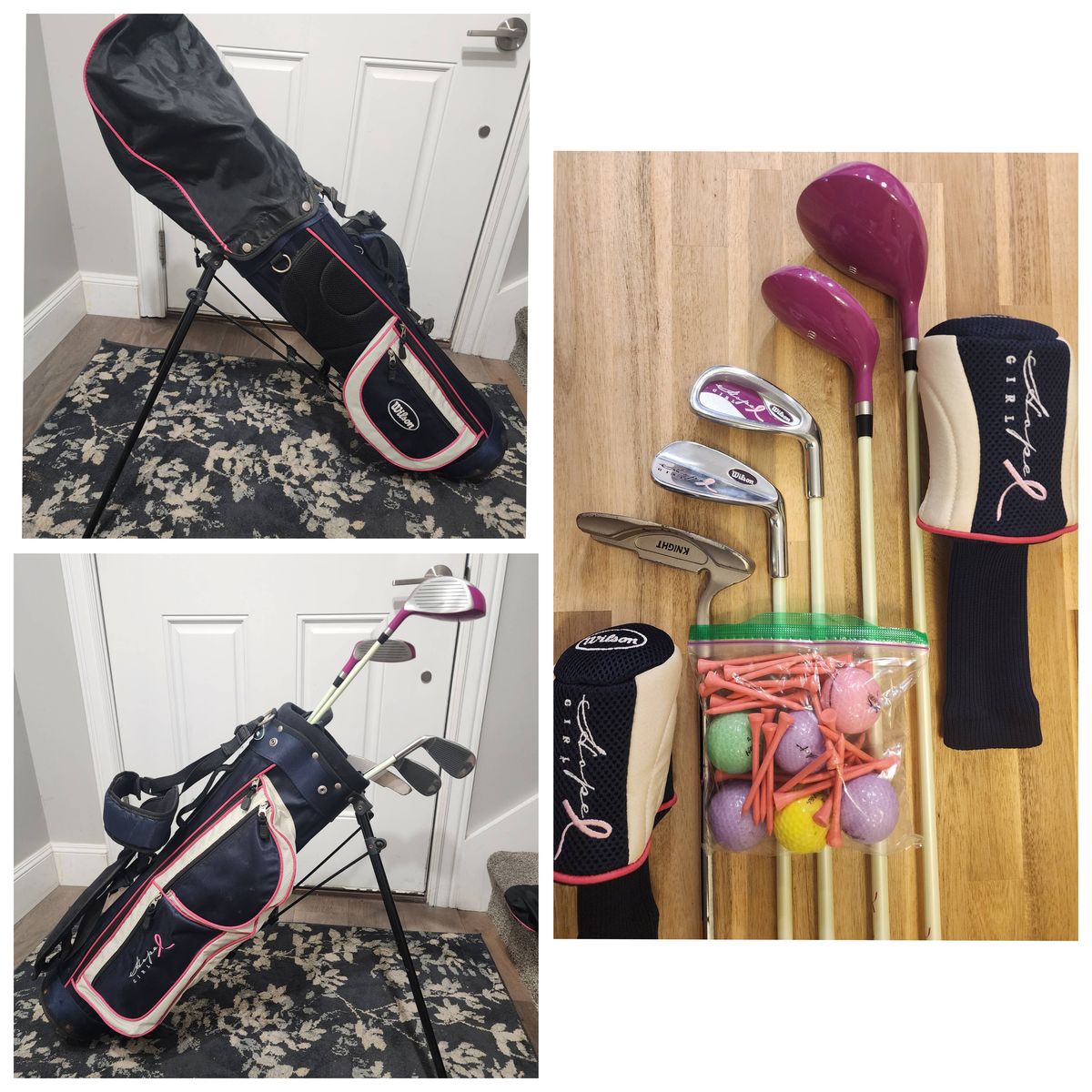 Kids juniors girls golf clubs set (Wilson)