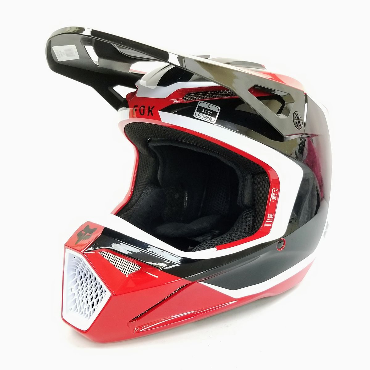 Fox Racing V1 Nitro Helmet (Fluorescent Red, Small) (31370-110-S-L-R2-S4)