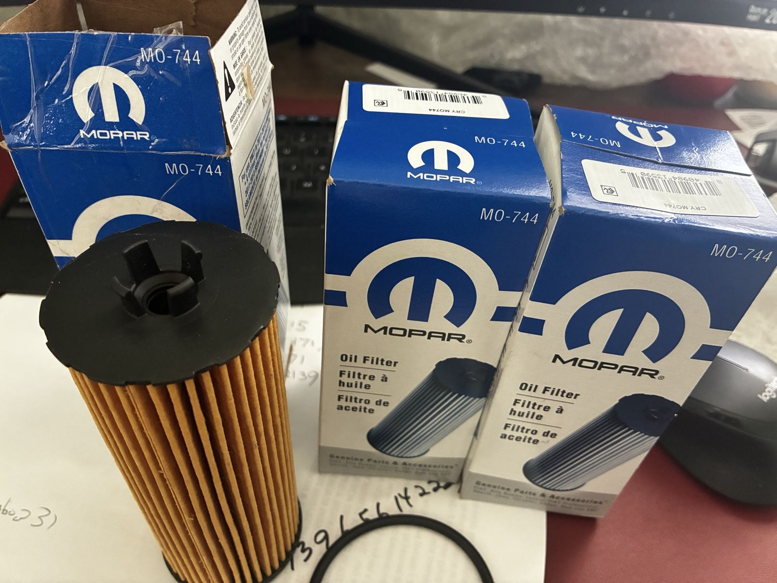 Mopar MO-744 Engine Oil Filters Pack of 3