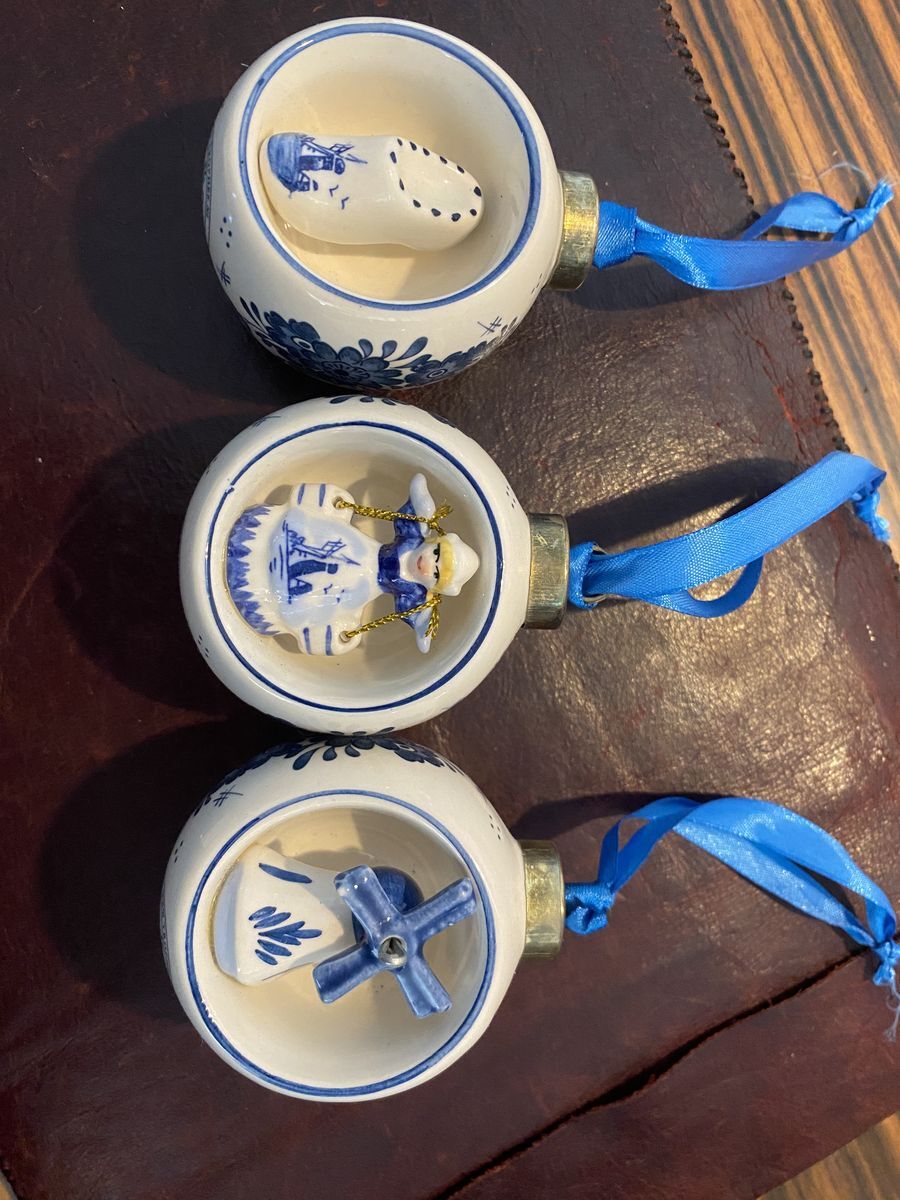 Delft Blue Dutch ceramic ornaments