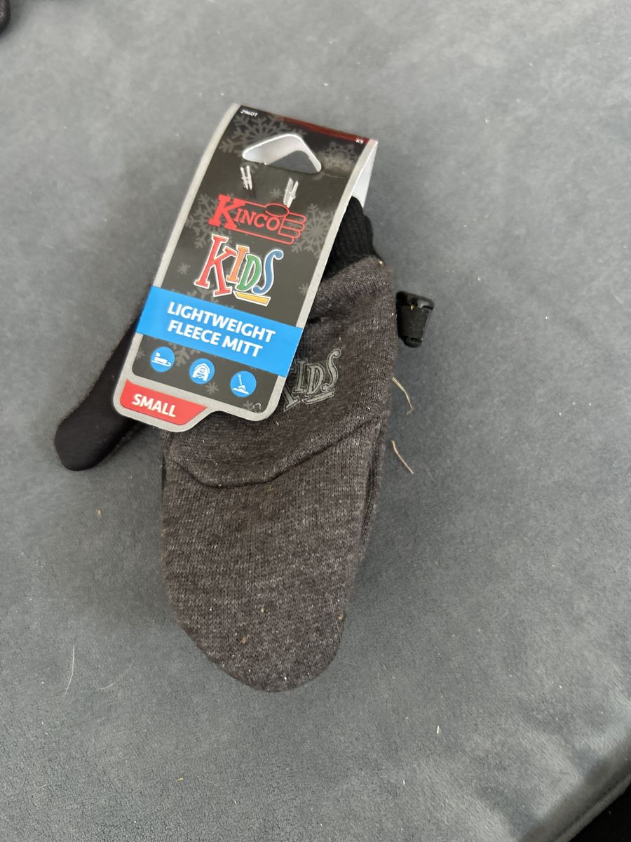 Kinco Kids Lightweight Fleece Mittens - Gray - Size Small - NWT