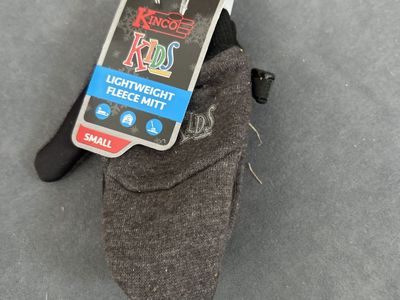 Kinco Kids Lightweight Fleece Mittens - Gray - Size Small - NWT