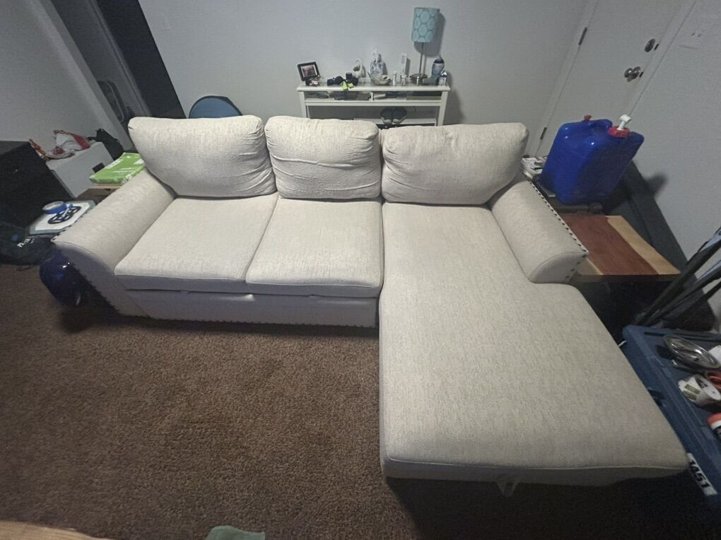 3-piece pullout sofa bed with storage