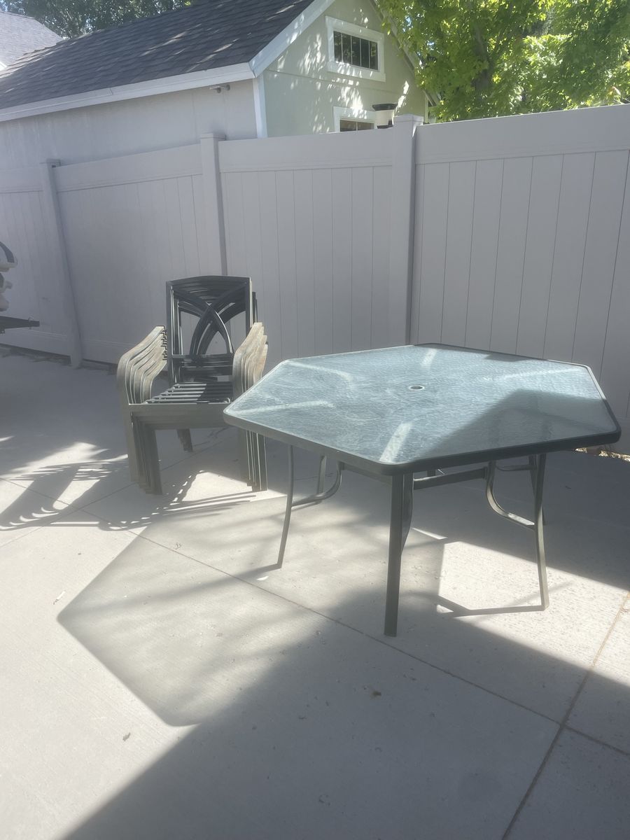 Patio table and chairs