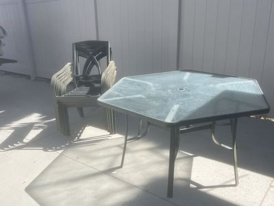 Patio table and chairs