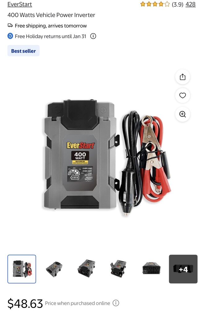 EverStart 400 Watts Vehicle Power Inverter