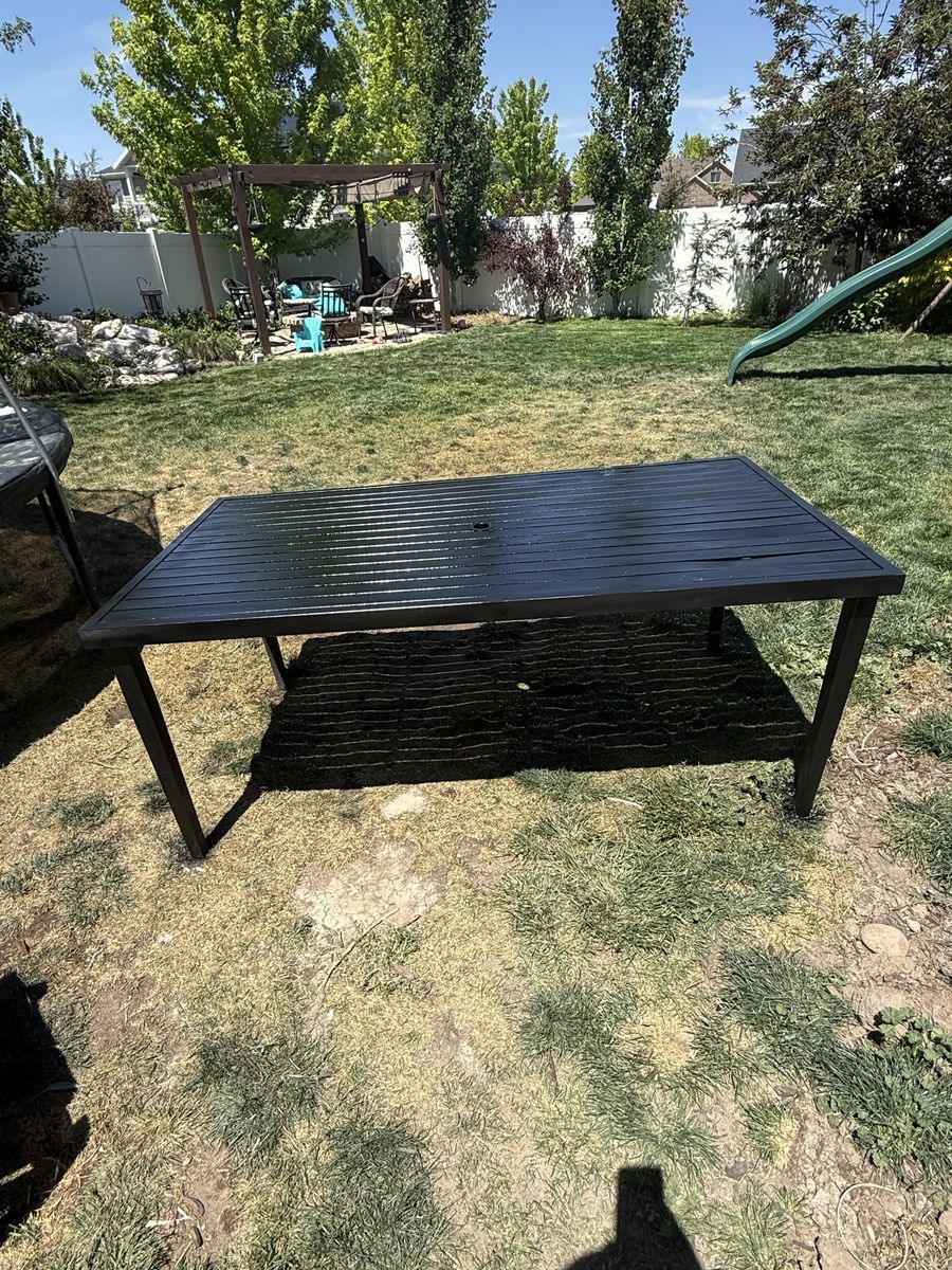 Patio table and bench