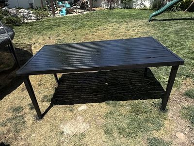 Patio table and bench