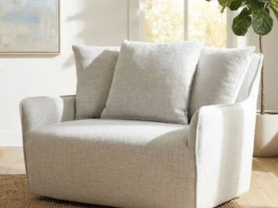 Living Spaces 50 wide deep seated Chair and Half