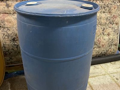 55 gallon plastic drum.
